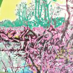 Ćwiczenia z technik nietypowych. Malarstwo z wykorzystaniem płynu maskującego. Praca studencka