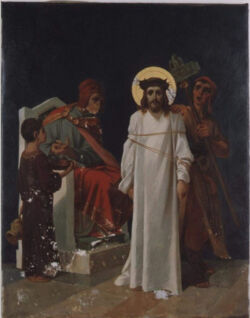 Lico obrazu. Stan podczas uzupełniania ubytków warstwy zaprawy