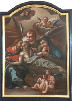 Lico obrazu w ramie po konserwacji