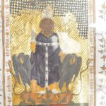 Ćwiczenia z techniki malarstwa na pergaminie z elementami złoceń . Praca studencka