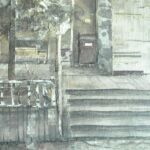 Ćwiczenia z technik nietypowych. Malarstwo z wykorzystaniem wartości tkaniny. Praca studencka