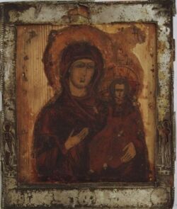 Lico ikony. Stan przed konserwacją