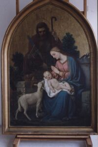 Lico obrazu w trakcie konserwacji