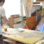 Ćwiczenia z technik nietypowych. Malarstwo z wykorzystaniem wartości tkaniny.