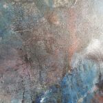 Ćwiczenia z technik nietypowych. Malarstwo na industrialnym stalowym elemencie. Praca studencka.