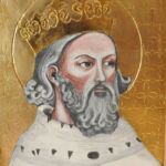 Ćwiczenia z techniki malarstwa temperowego na desce z elementami złoceń. Praca studencka