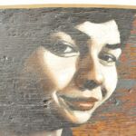 Ćwiczenia z technik nietypowych. Malarstwo na wtórnie wykorzystanym drewnianym podłożu. Praca studencka