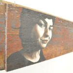 Ćwiczenia z technik nietypowych. Malarstwo na wtórnie wykorzystanym drewnianym podłożu. Praca studencka