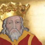 Ćwiczenia z techniki malarstwa temperowego na desce z elementami złoceń. Praca studencka