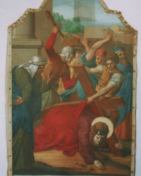 Lico obrazu. Stan podczas uzupełniania ubytków warstwy zaprawy