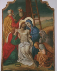 Lico obrazu. Stan podczas uzupełniania ubytków warstwy zaprawy