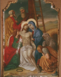 Lico obrazu. Stan podczas uzupełniania ubytków warstwy zaprawy